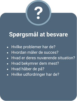 Spørgsmål man skal kunne svare for kunden